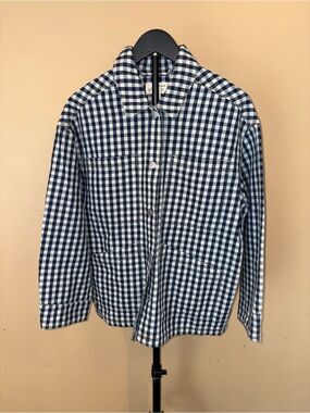 Universal Thread Navy and White Western  Denim  Button-Up Light Weight Jacket